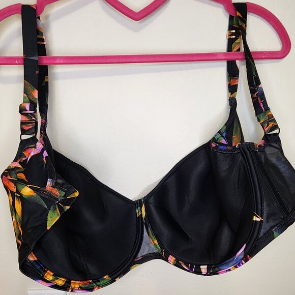 Fantasie 32H Palawan Black Padded Balcony Underwire Bikini Top - Picture 4 of 5